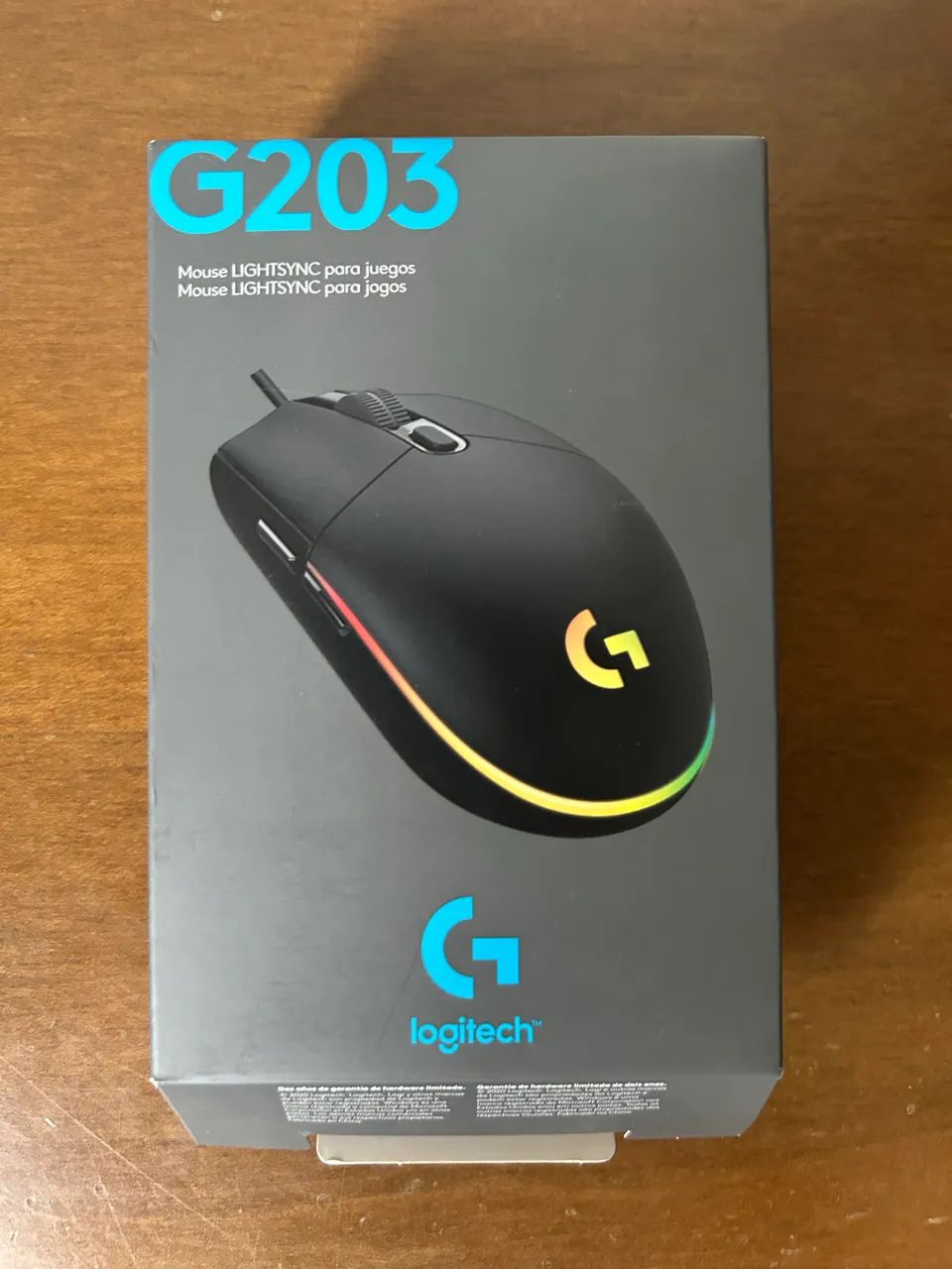Mouse gamer Logitech G203 LIGHTSYNC RGB 8000 DPI com caixa - Foto 2