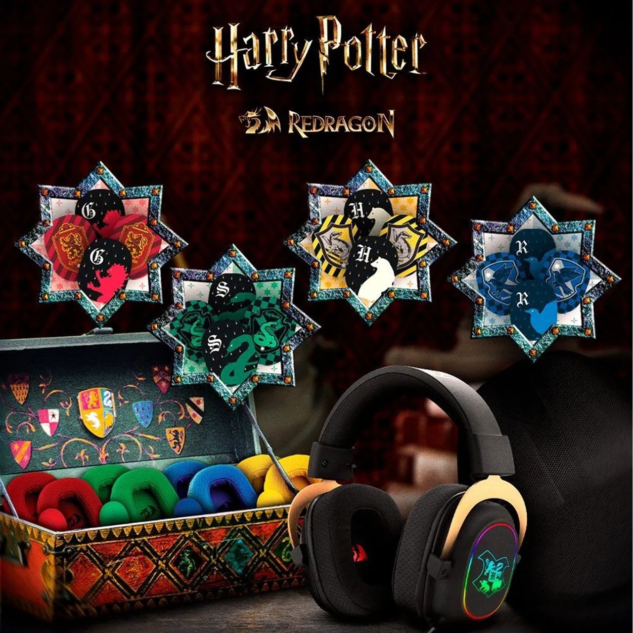 Headset Zeus Hogwarts' Kit Custom Redragon. - Foto 3