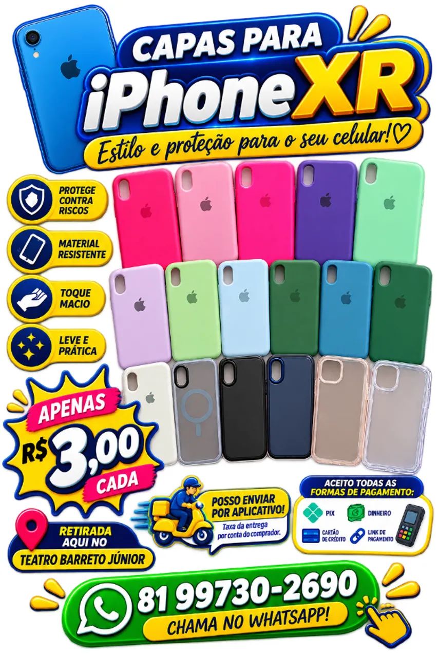 Capa para iPhone XR (seminovas)