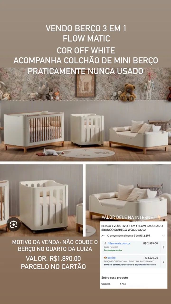 Berço 3 em 1