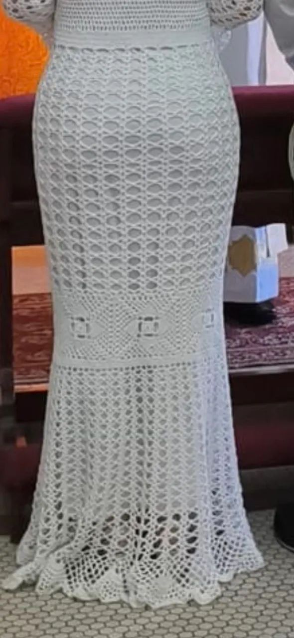 Vestido de noiva em crochê  - Foto 3