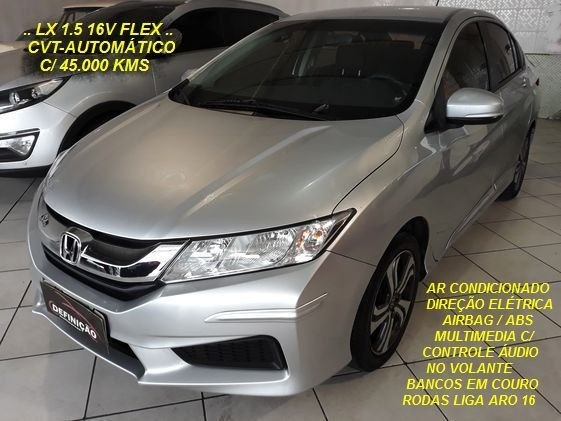 CITY-LX 1.5 16V FLEX 116CV AT-CVT / 2016 + C/ 45.000 KMS COMPLETÍSSIMO