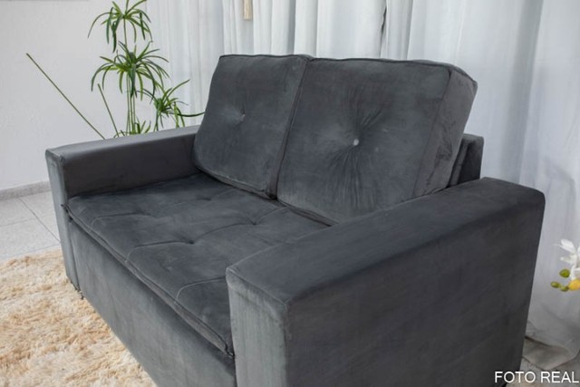 Sofá 2 lugares 8000 c Pillow Cinza Até 12x - Foto 3