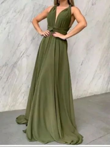 Vestido tecido fluid  multi forma...com várias formas ?de amarração....nunca usado.ZERADO.