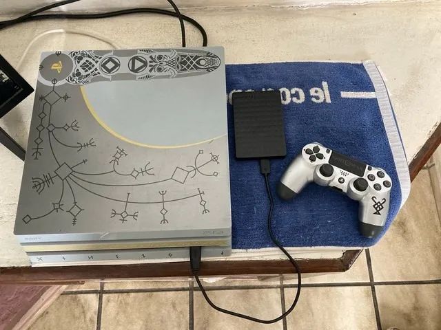 troco ps4 pro 5TB desbloqueado com 2 controles 150 jogos edição god of war por steam deck