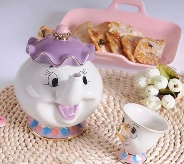 Bule e Xícara a Bela e a Fera Disney 