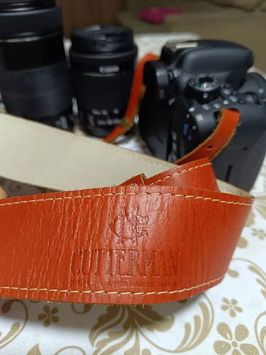 Imperdível! Alça de câmera em couro Walker Whisky Cutterman Ótimo Estado - Foto 3