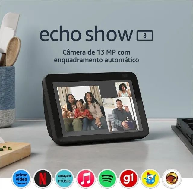 Echo Show 8 (2ª Geração): Tela Inteligente HD de 8" com Alexa e câmera de 13 MP - Foto 2