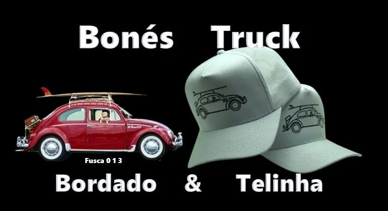 Boné Truck Fusca bordado e telado - Foto 2