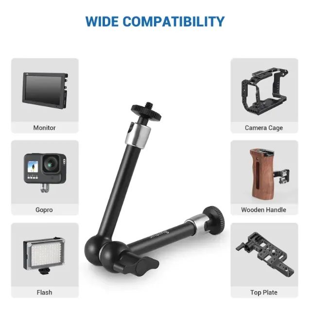 SmallRig DSLR Camera Monitor Holder, ajustável giratória e inclinação, montagem com ARRI-S