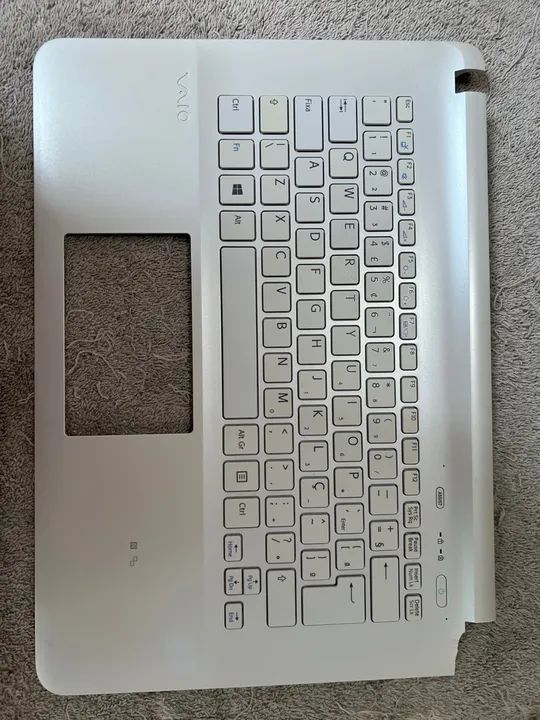 Teclado E Carcaça Base Superior Sony Svf14213cbw. - Foto 5