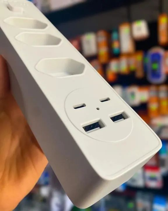 EXTENSÃO 3 BOCAS, PORTA USB E TIPO C - Foto 5
