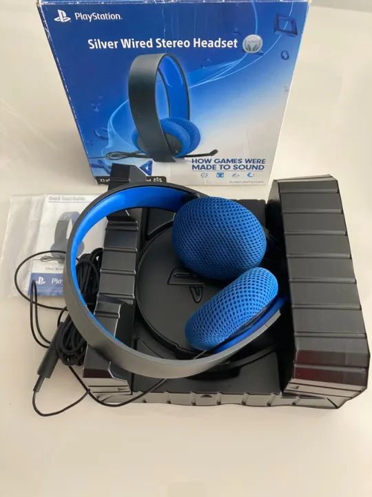 Playstation Silver Wired Stereo Headset Ps3 Headset On Ps4 Sony