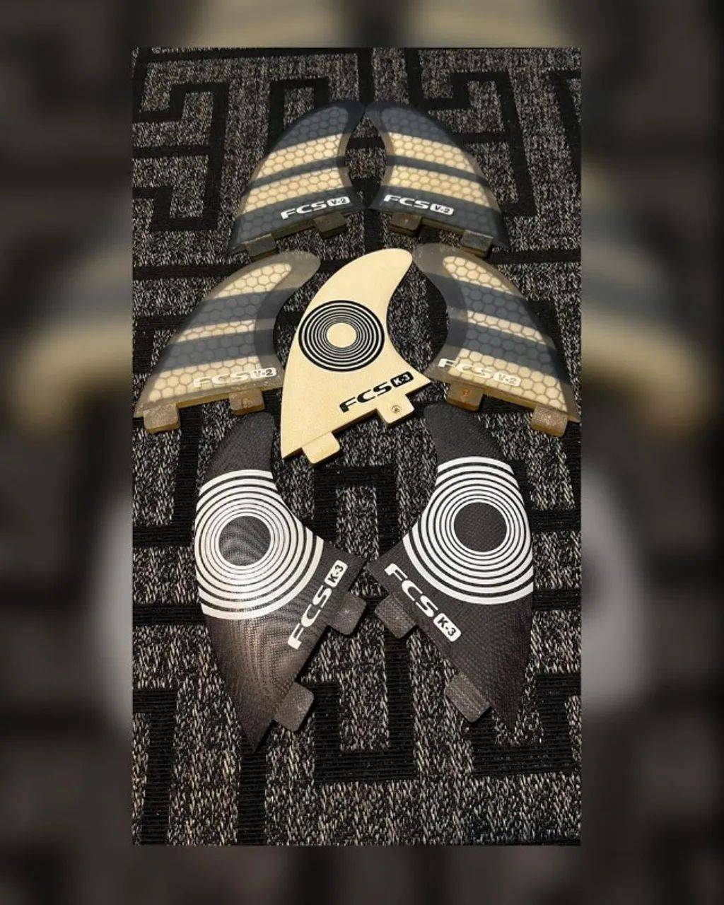 Quilhas Fcs Kelly Slater Quad V2 K3 Tri Performance Core e Pg