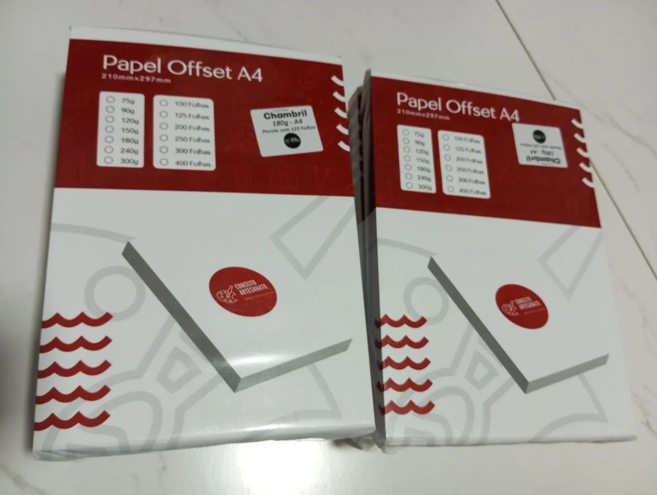 Papel Offset A4 Chambril 180g - Pacote com 125 Folhas - Foto 3