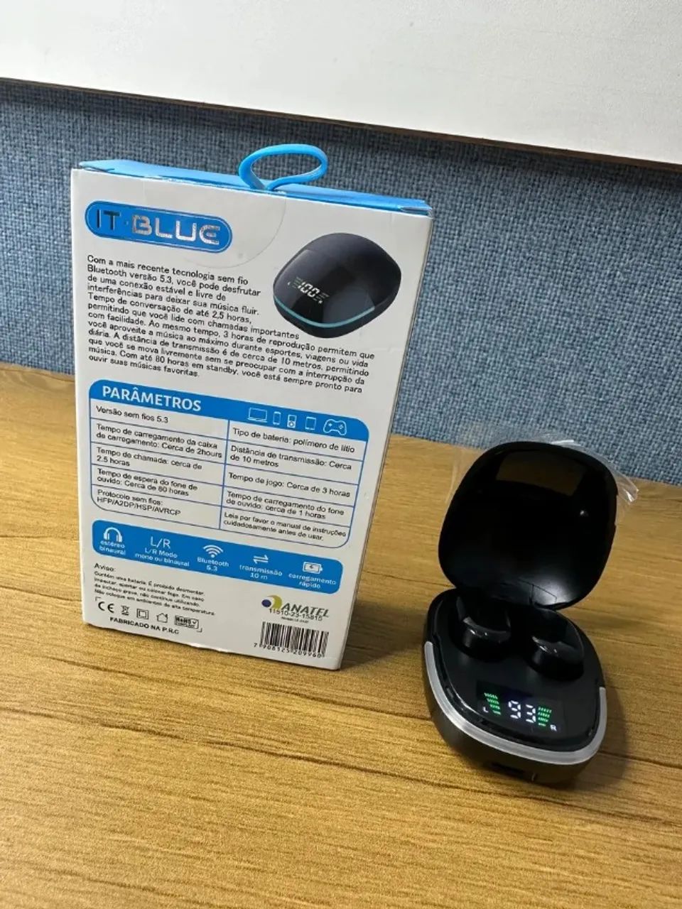 Fone Bluetooth Tws De Ouvido 5.3 Sem Fio Duplo It-blue Le-2432 Novo Loja Coimbra - Foto 6