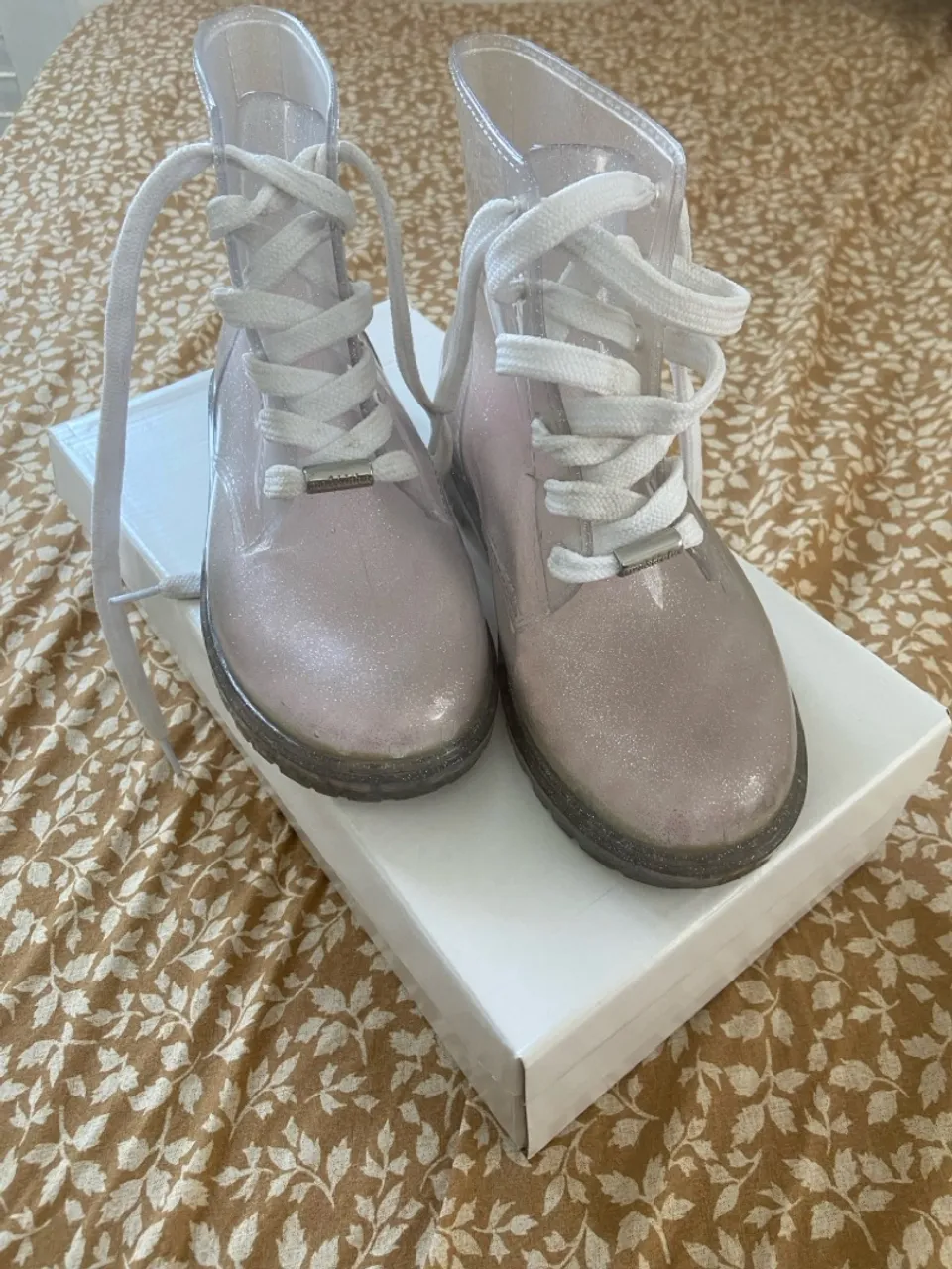 Botas Melissa Infantil Glitter Transparente