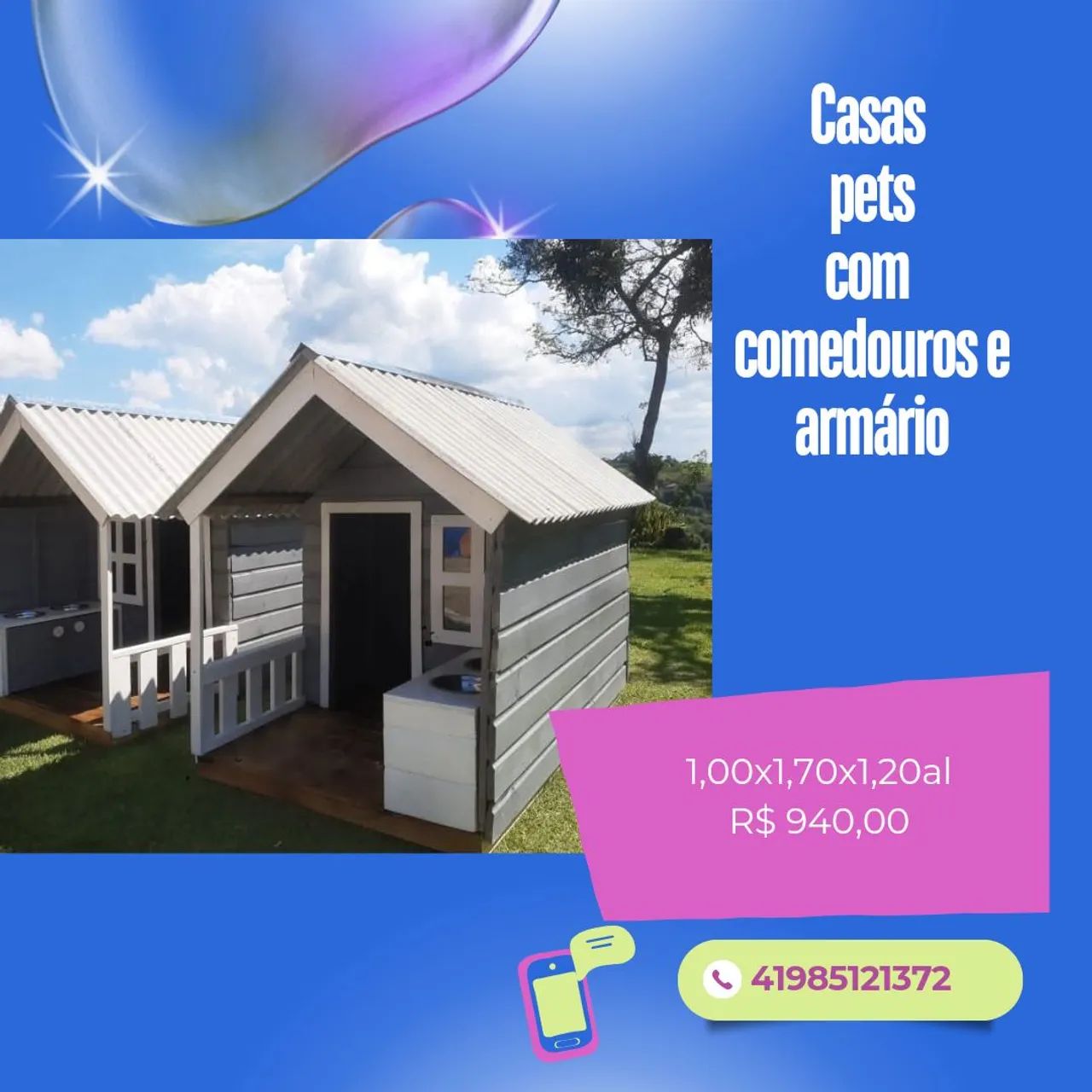 Casa para cães de madeira - Foto 3
