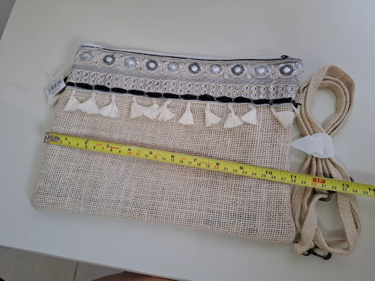 Bolsa Clutch/Carteira de Mão Bege com Detalhes