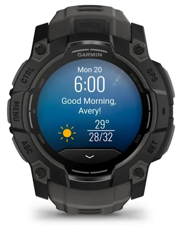 Relógio Garmin Instinct 3 50mm AMOLED- Preto 010-03020-00 (Novos/Lacrados)