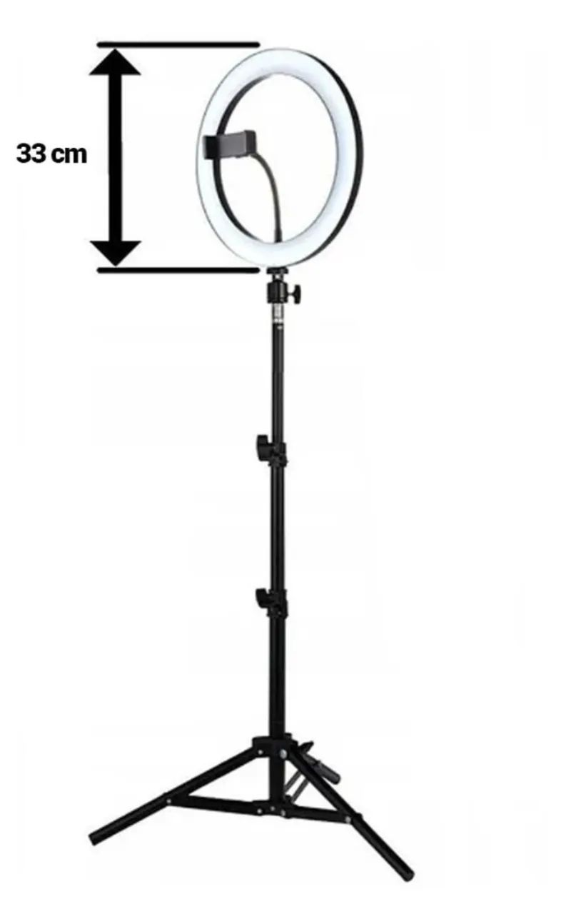 Iluminador Ring Light 26cm 10 Polegadas Com Suporte Celular e Tripé 2 Oberon Novo na Caixa - Foto 5