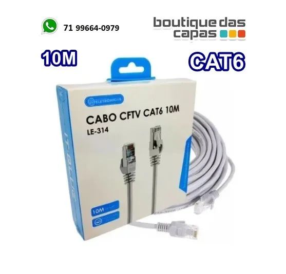 CABO DE REDE INTERNET 10M IT BLUE LE-314 CAT6 conexão mais eficiente e rápida