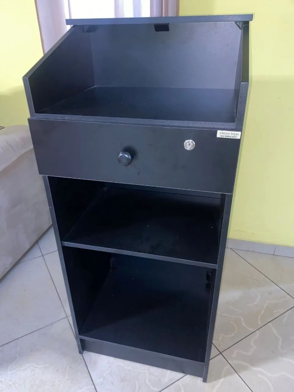 BALCÃO CAIXA (PRETO) 100% MDF - Foto 2