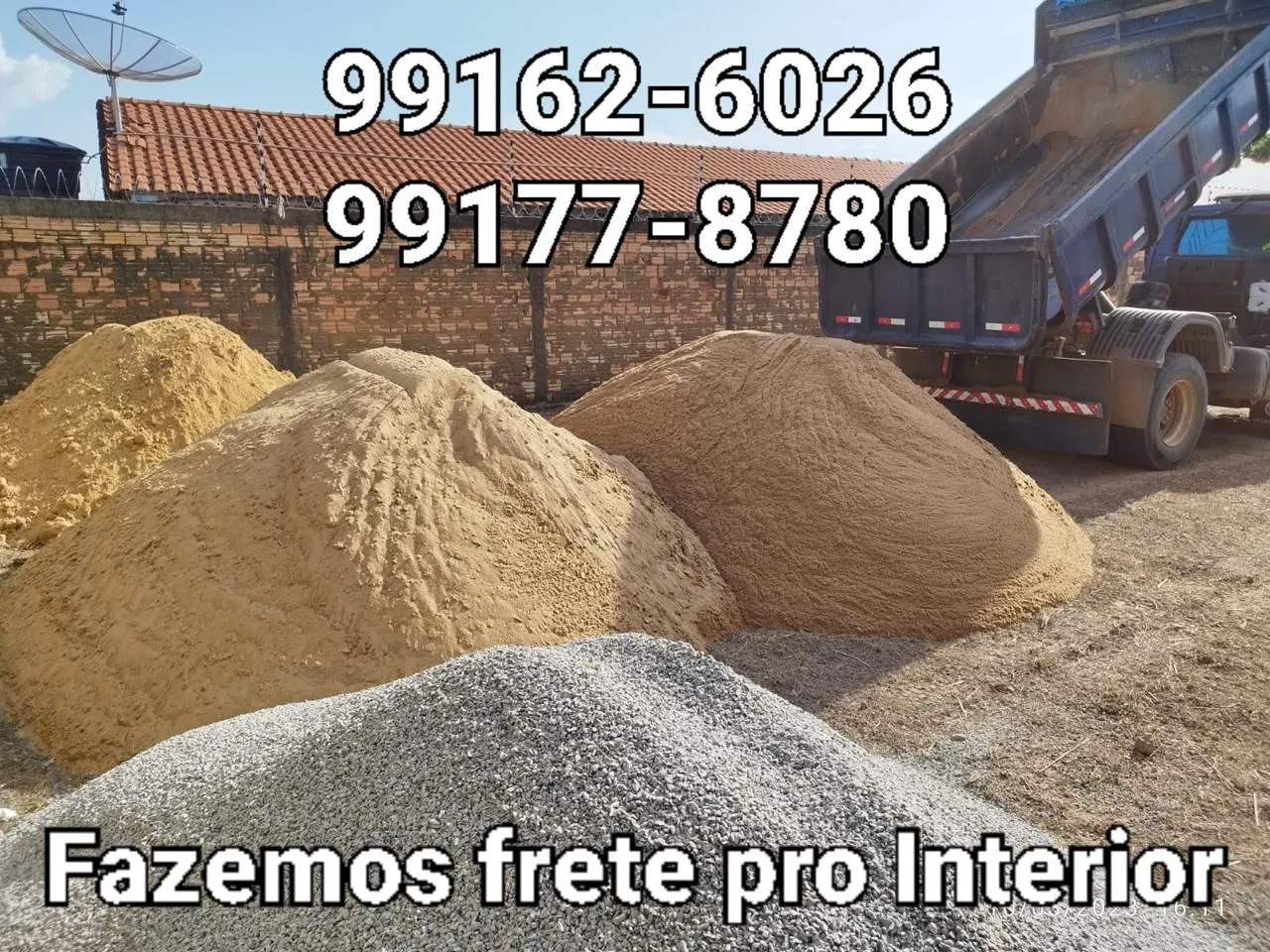 Areia e Brita para Construção - Entrega Inclusa!