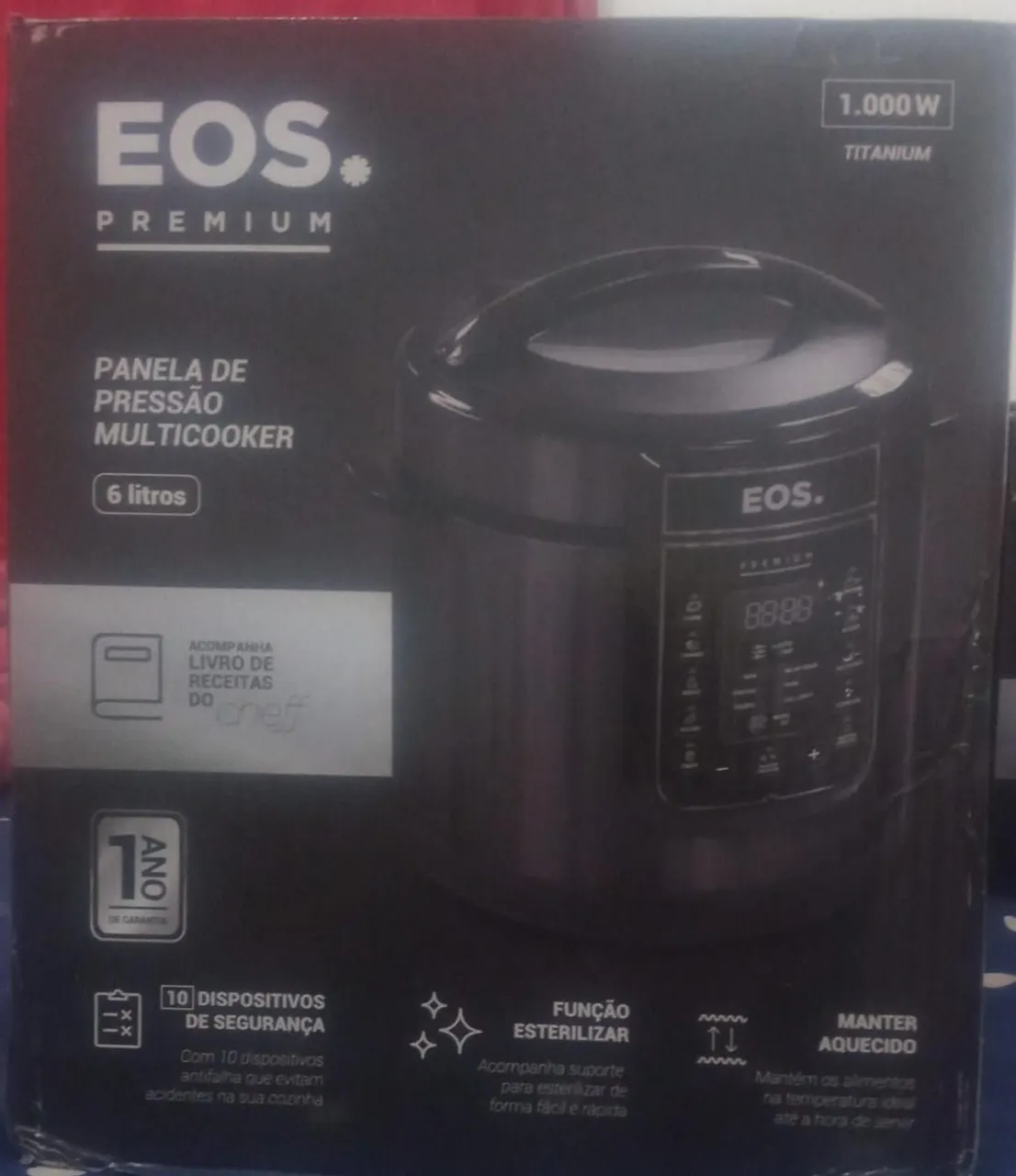 Panela de Pressão Multicooker EOS Premium 6 Litros 1.000W