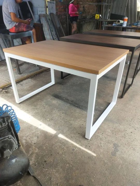 Mesa estilo industrial bse branca - Foto 3