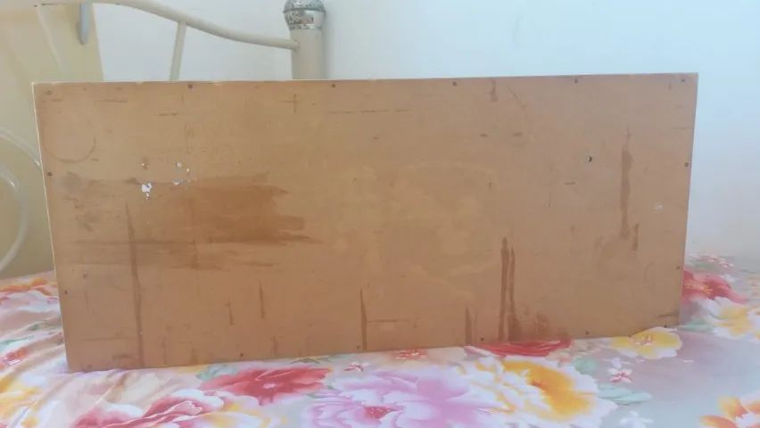 Nicho Prateleira Retangular MDF - 69x30cm (Amadeirado e Branco) - Foto 5