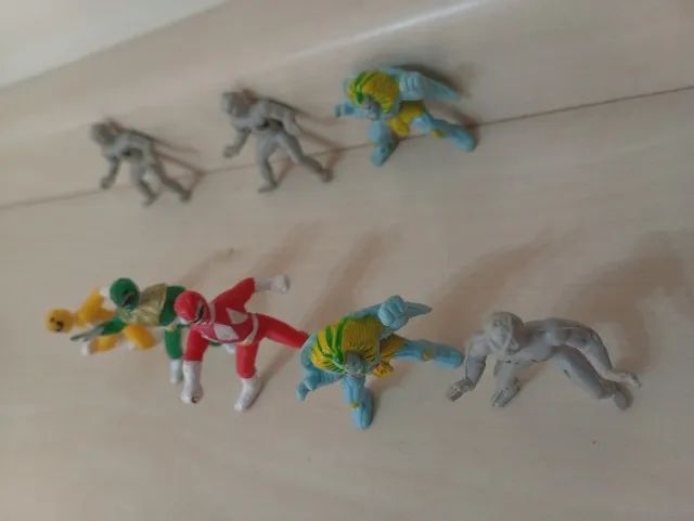 Coleção bonecos Power Rangers Kinder Ovo 1995 8 unidades - Foto 5
