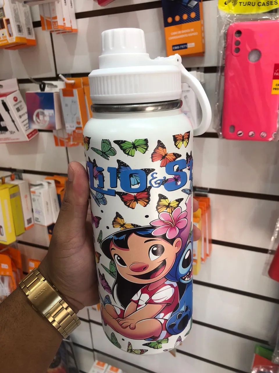 Garrafa Beer Pint 800ml Stitch Colors - Foto 5