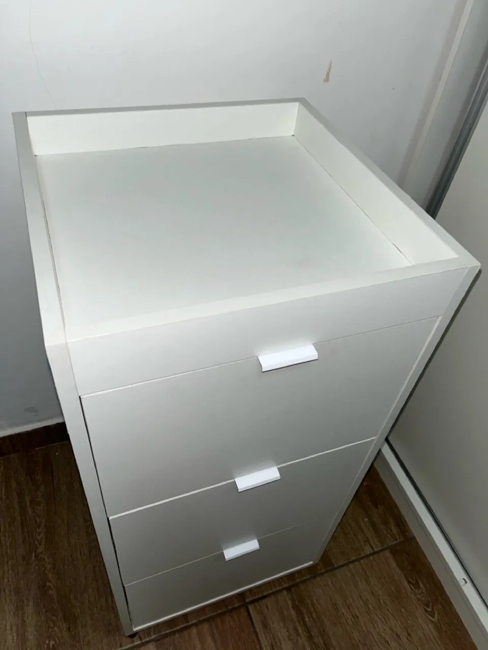 Gaveteiro Branco Compacto para Organização 3 gavetas