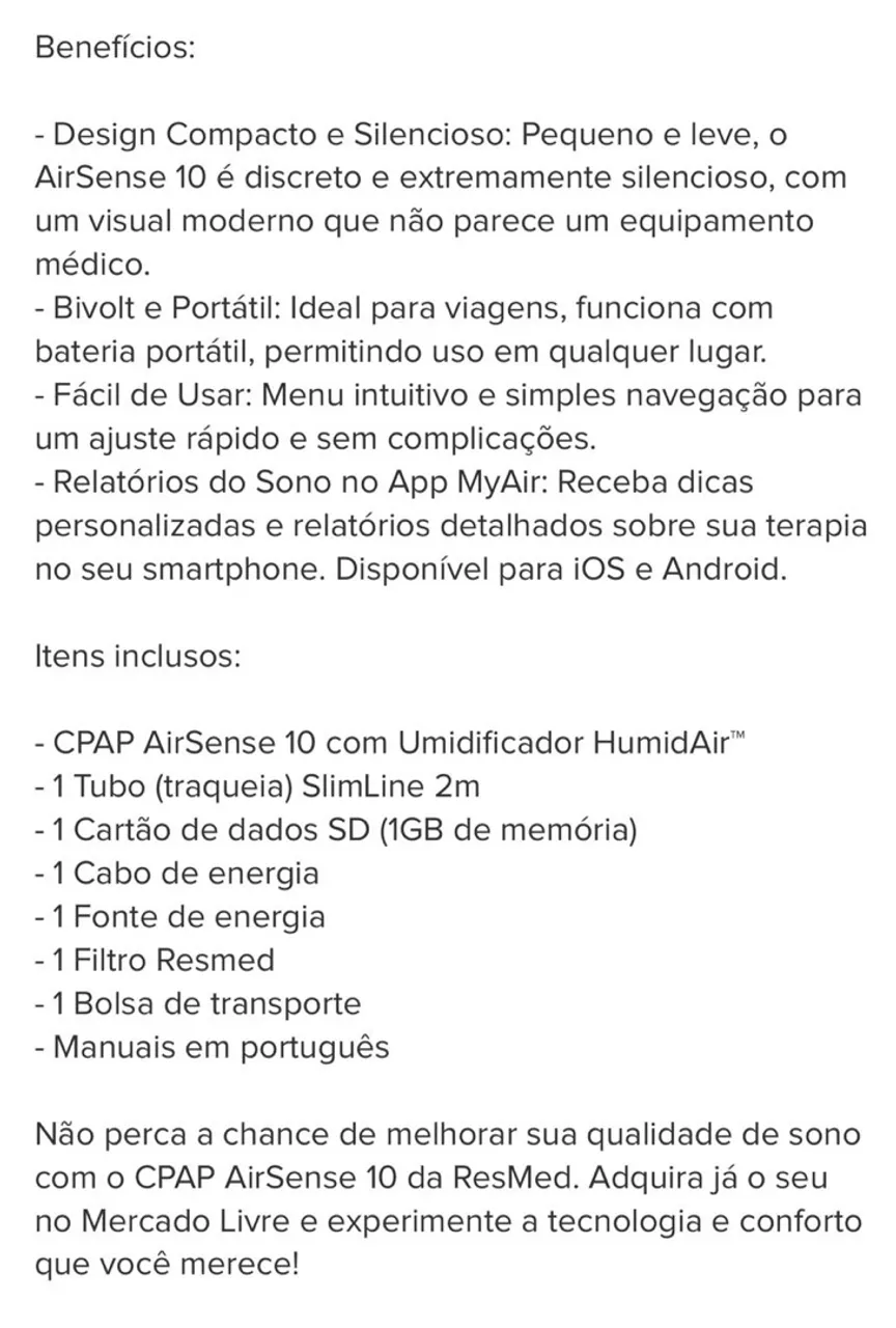 CPAP AirSense 10 ResMed - Qualidade de Sono Garantida!