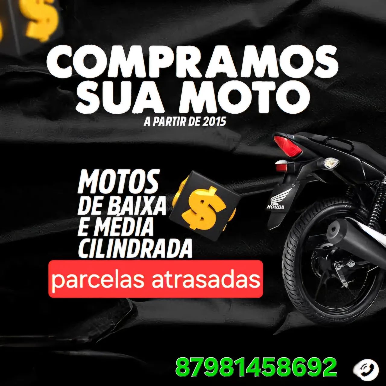 Moto com parcelas atrasadas $5000