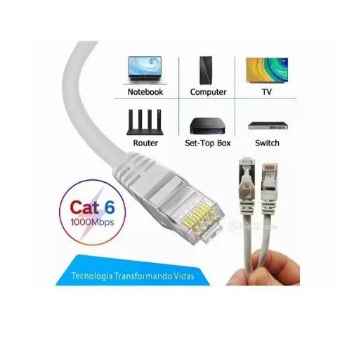 CABO DE REDE INTERNET 10M IT BLUE LE-314 CAT6 conexão mais eficiente e rápida - Foto 2