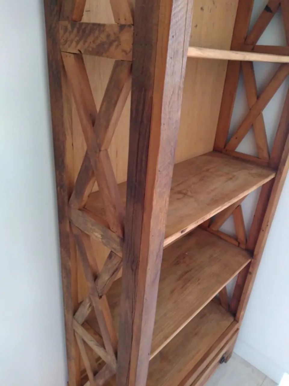Estante Rustica de Madeira Maciça64962140981890121