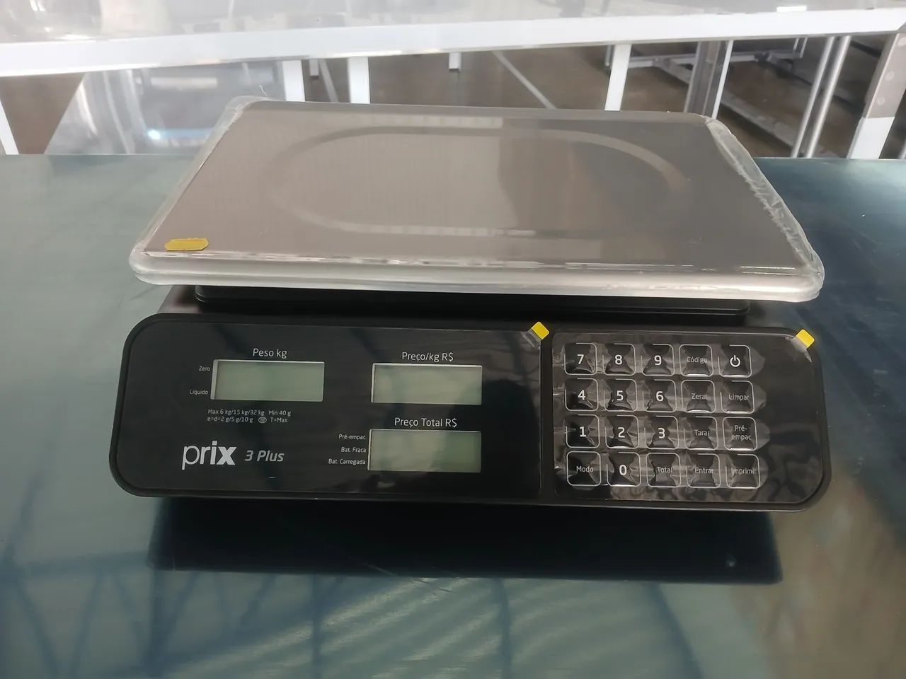 Balança Prix 3 Plus 32kg Toledo 6/15/32kg Com Bateria Preto - Foto 4