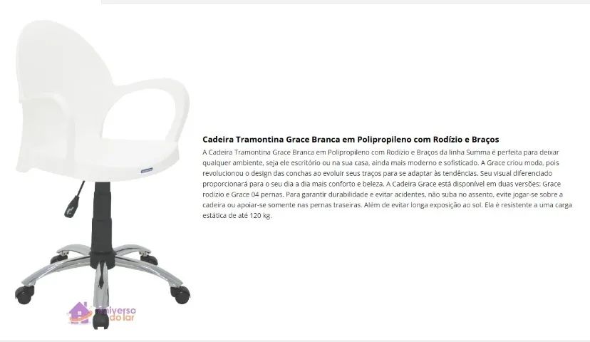 Cadeira de escritório Tramontina - Foto 6
