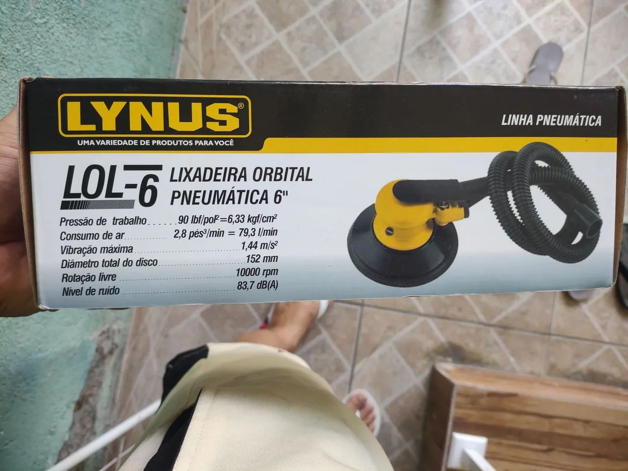 LIXADEIRA ORBITAL PNEUMÁTICA 6"