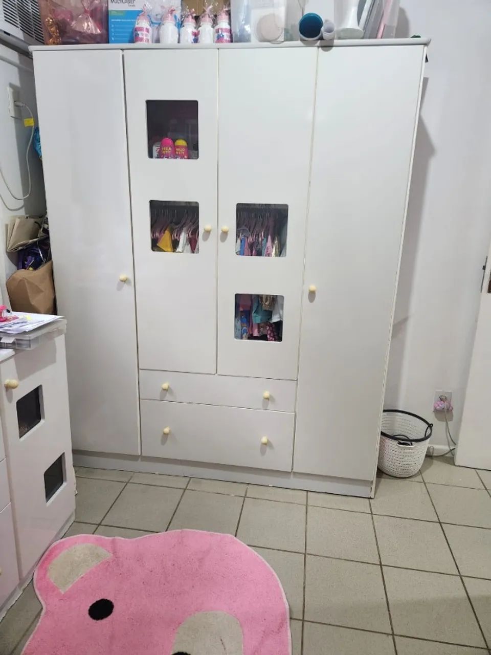 Guarda roupa infantil 4 portas 2 gavetas - MDF - Foto 3