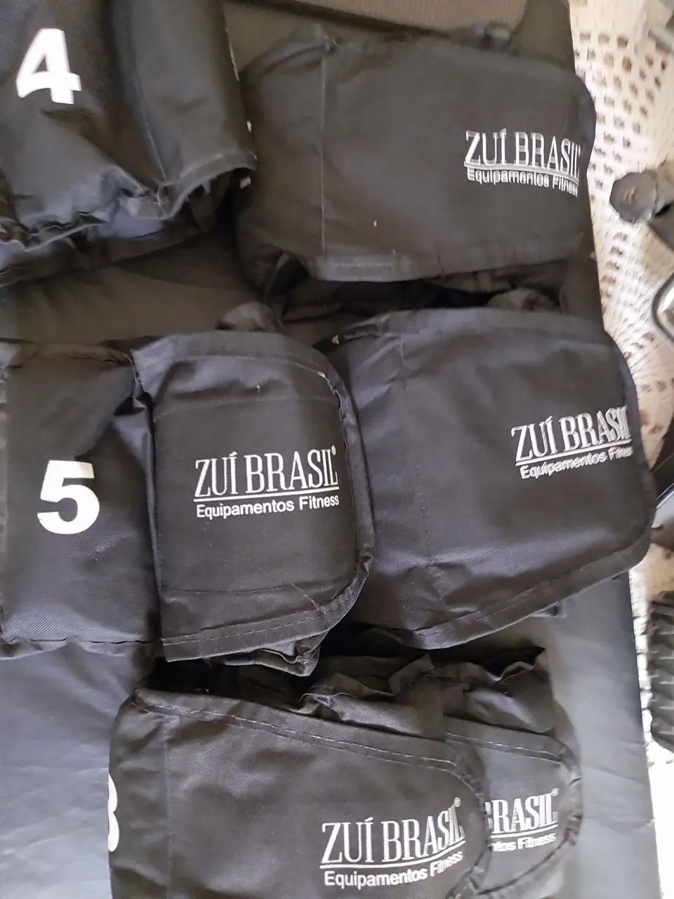 Kit com 8 caneleiras, tornozeleiras de pesos variados 