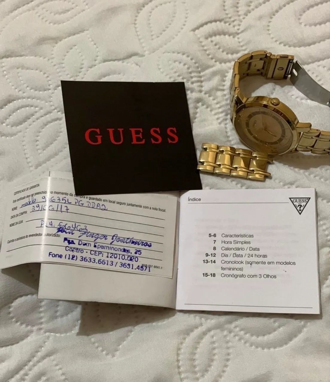 Relógio guess dourado feminino  - Foto 4