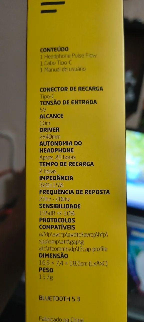 Headphone Bluetooth "PULSE" Branco com até 20 Horas de reprodução. - Foto 3