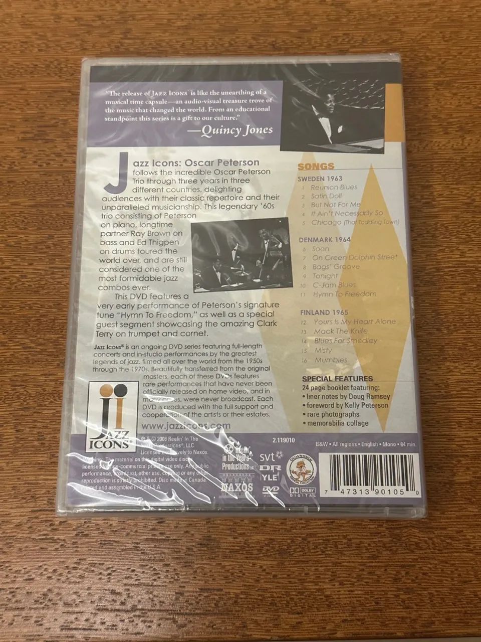 DVD Oscar Peterson - Live in '63, '64 & '65 - Jazz Icons, LACRADO, raridade. - Foto 2