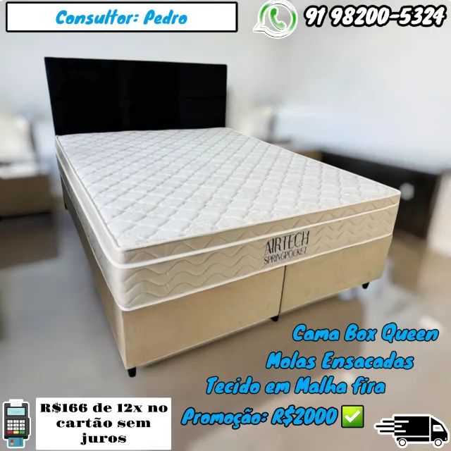 Promoção | Cama Box Queen, com molas ensacadas 