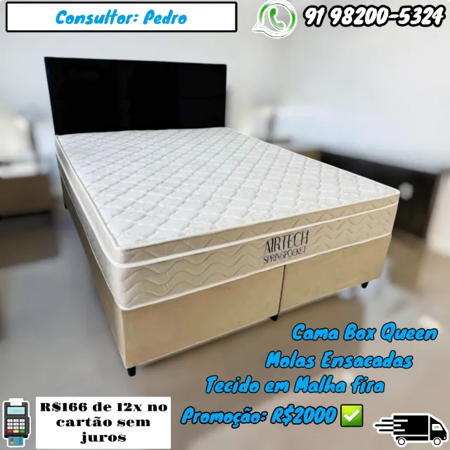 Promoção | Cama Box Queen, com molas ensacadas