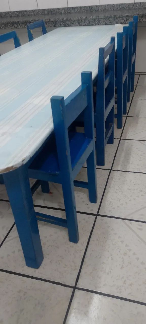 Mesa infantil com 8 cadeiras  - Foto 5