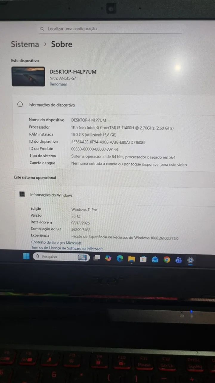 Notebook Acer nitro 5 - Foto 2
